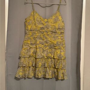 Grey and yellow paisley sun dress. So cute and flattering. Worn once.
